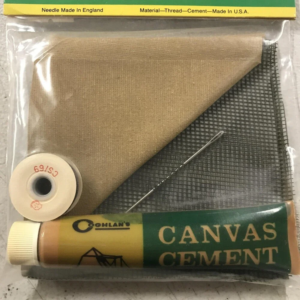 Lot of 2 Vintage Coghlan's Tent Repair Kit No. 703 Canvas Cement Waterproof USA